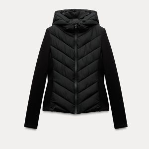 Cazadora acolchada combinada deportiva Zara