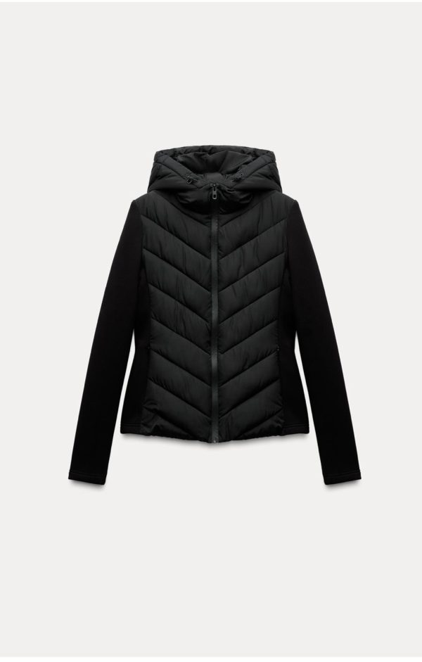 Cazadora acolchada combinada deportiva Zara
