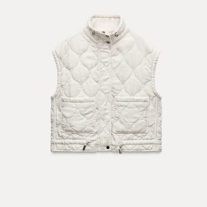 Chaleco acolchado efecto lavado Zara