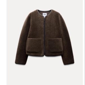 Cazadora combinada borregito Zara