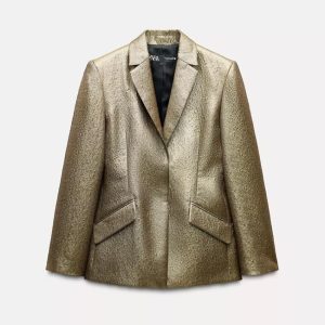 Blazer metalizado Zara ZW Collection