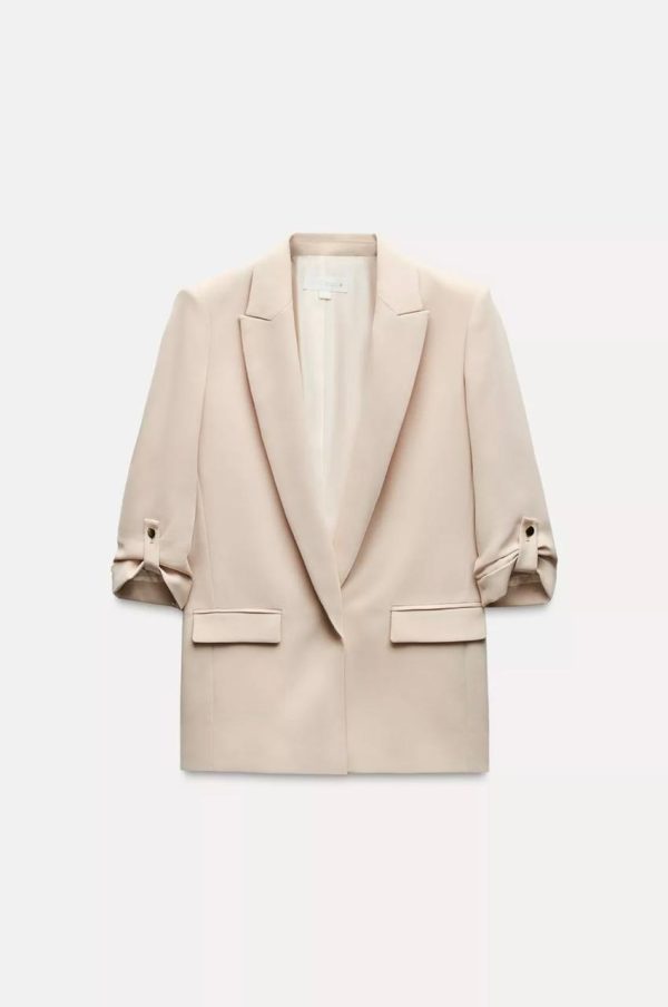 Blazer manga arremangada Zara