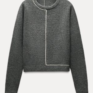 Sweater gris vigore zara