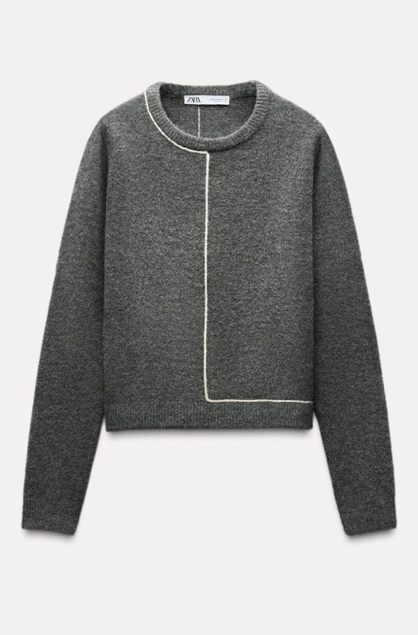 Sweater gris vigore zara