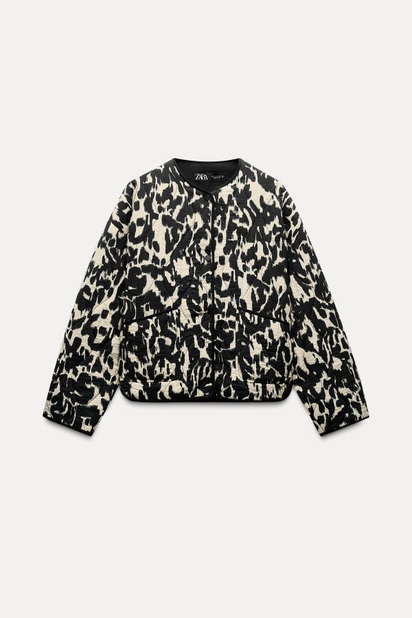 Cazadora acolchada estampado animal 1 Zara