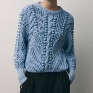 Jersey punto trenzas Zara